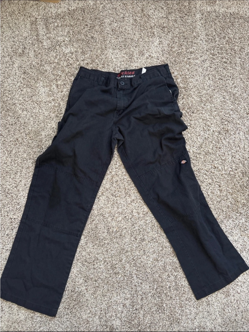 Men’s 27x41 Dickies Straight Cut Black Cargo Pants